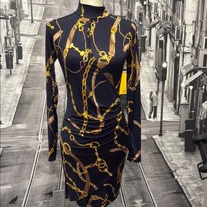 Elegant Chain Print Dress